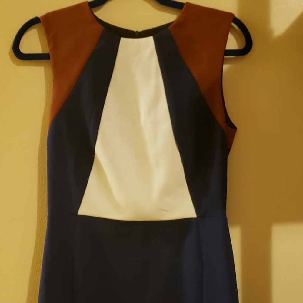 judith and Charles blue white and brown s6 dress